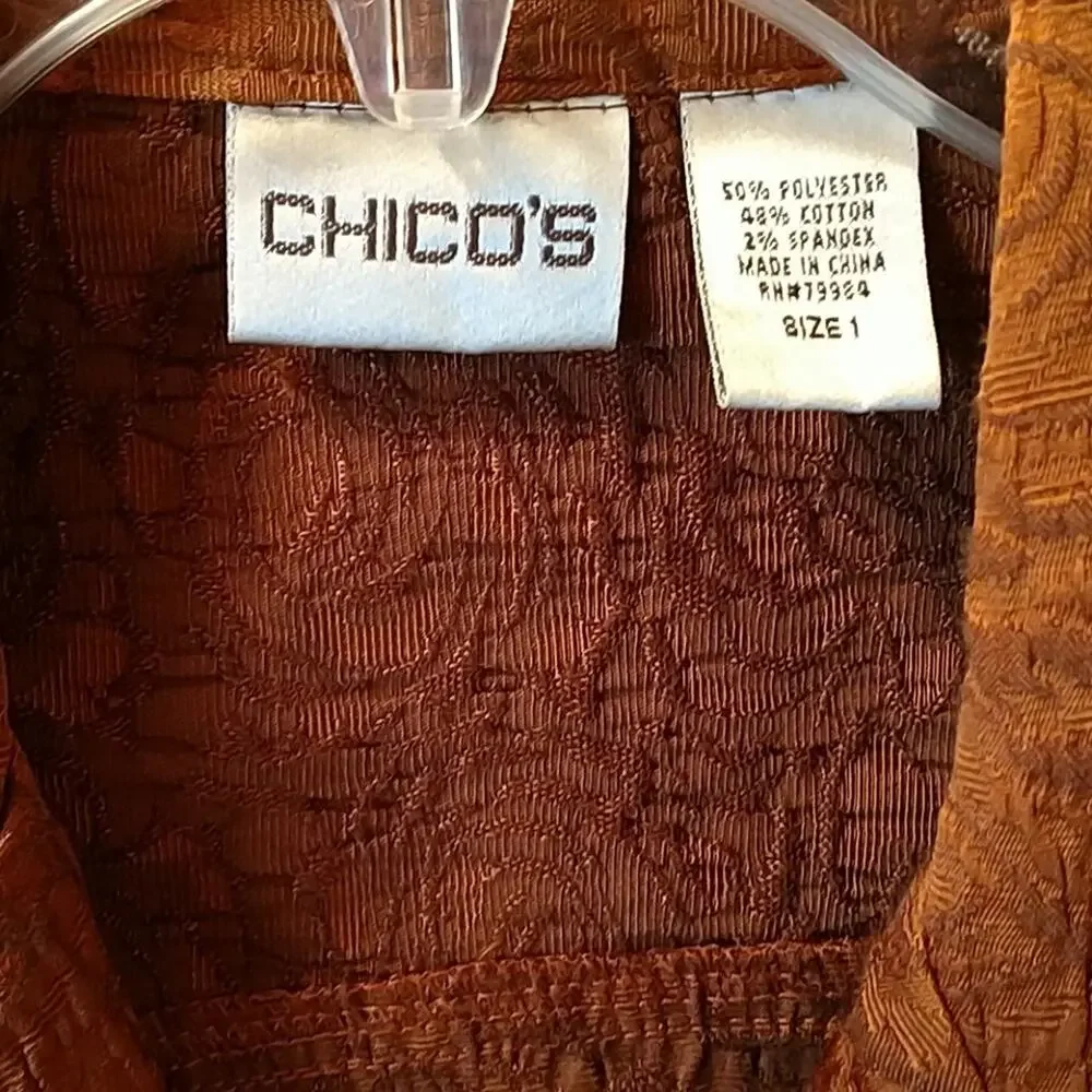 Chico's button front jacket Size 1 Medium Pre-loved - Picture 4 of 5
